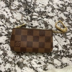 Authentic Louis Vuitton Key Pouch - Damier Ebene